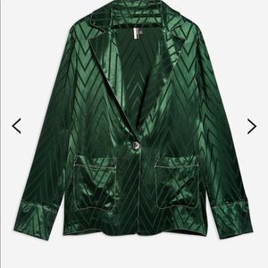 Topshop Chevron Contrast Stitch Jacket